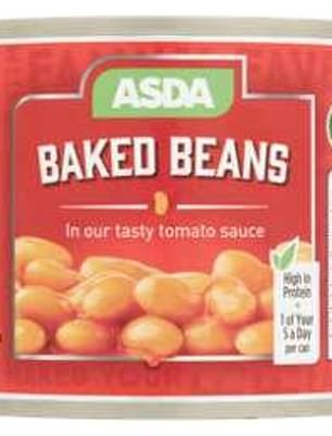 A total of six canned bean products have been recalled, all made by the Princes Group manufacturer.  Two were sold at Asda (pictured, one of them)