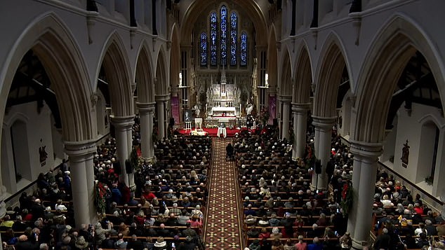 The service at Saint Mary of the Rosary Church in Nenagh, Co Tipperary, was well attended by celebrities including Nick Cave, Bob Geldof and Depp