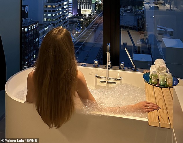 Yelena's partner puts them in five-star hotels and plans everything – so she doesn't have to lift a finger