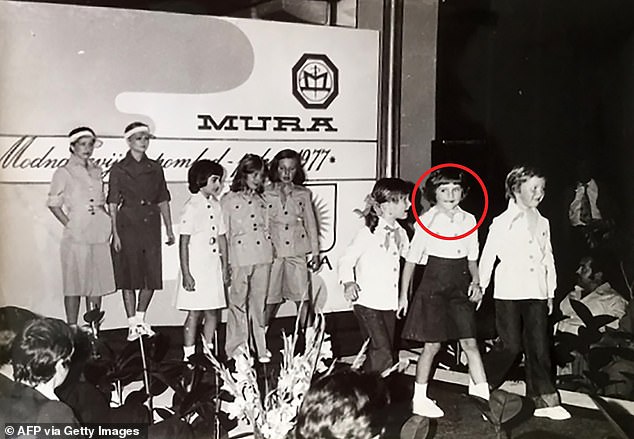 Melania Trump as a child in Slovenia