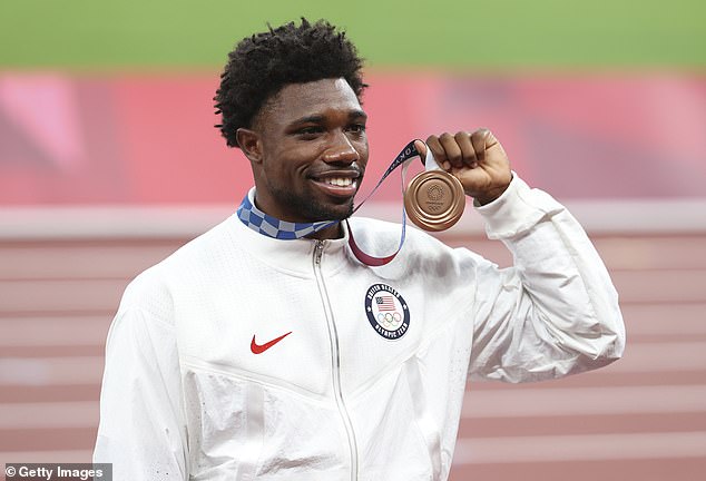 The 26-year-old sprinter only won a bronze Olympic medal at the COVID-affected Tokyo Games