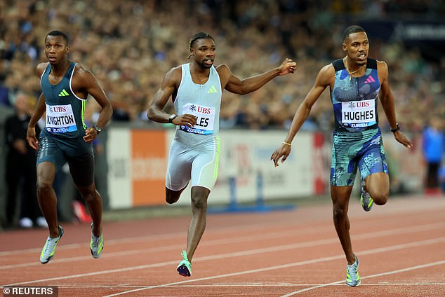 Lyles specializes in the 200 meter sprint;  he is a three-time world champion in this event