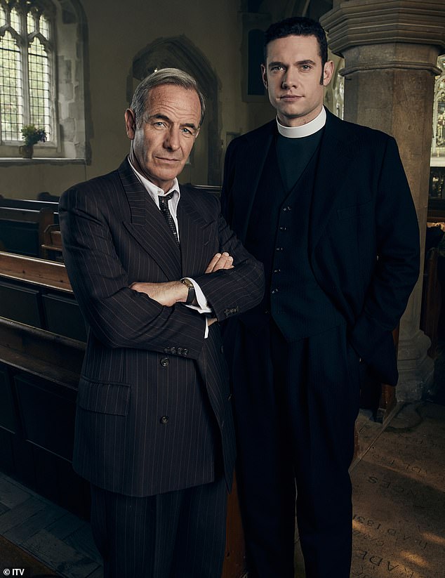 The long-running series follows Robson's detective character and local priest Will Davenport, played by Tom Brittney, who is about to leave the show, as they solve crimes in a sleepy 1950s town.