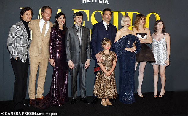 Lea carried a red bag and posed for photos with the film's cast, including Maya Hawke, Matt Bomer, Sarah Silverman and Carey Mulligan