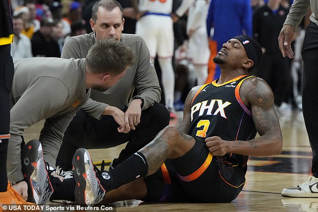 Beal remained on the ground for several minutes before heading to the locker room