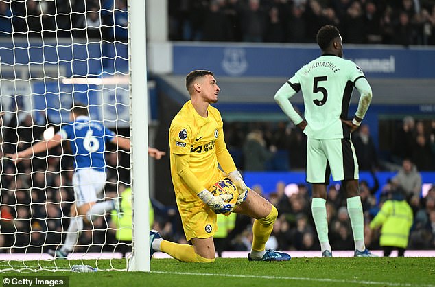 Djordje Petrovic had his first Premier League minutes in Chelsea's defeat to Everton