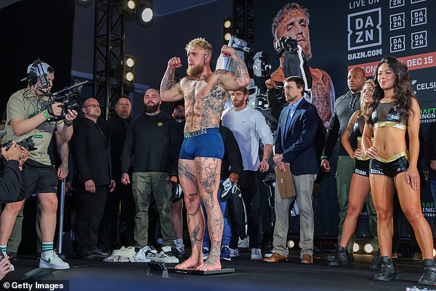 Paul tipped the scales at 199.4 pounds for his fight with August, his heaviest weight of his career