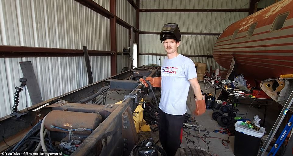 From the remains of the plane not used for the camper, such as the wings and gas tanks, Webb will convert the pieces into Elvis mementos for profit