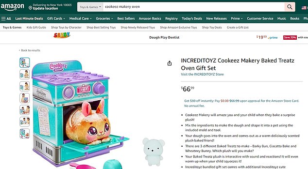 The toys are going for a whopping $66.99 on Amazon – almost double the suggested retail price