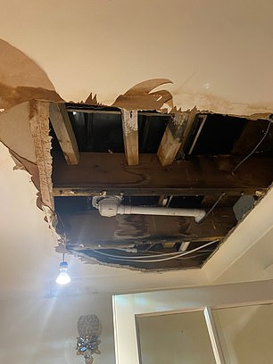 Costly: a broken tap in the bathroom caused the floor to collapse