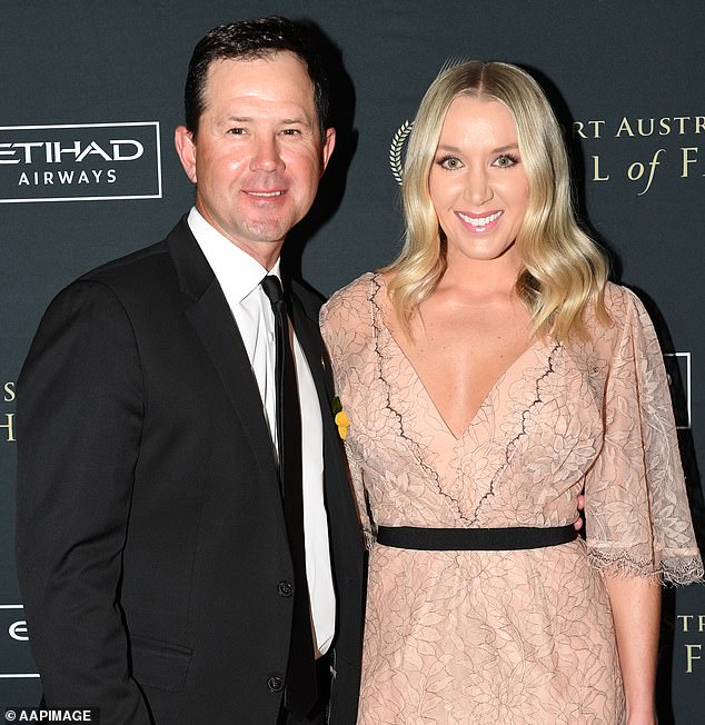 Ponting (pictured with wife Rianna) is Australia's second-best batsman after Sir Donald Bradman and the most successful captain of the national team