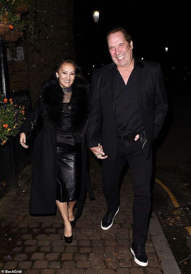 David Seaman looked in good spirits as he attended the party with his wife Frankie Poultney