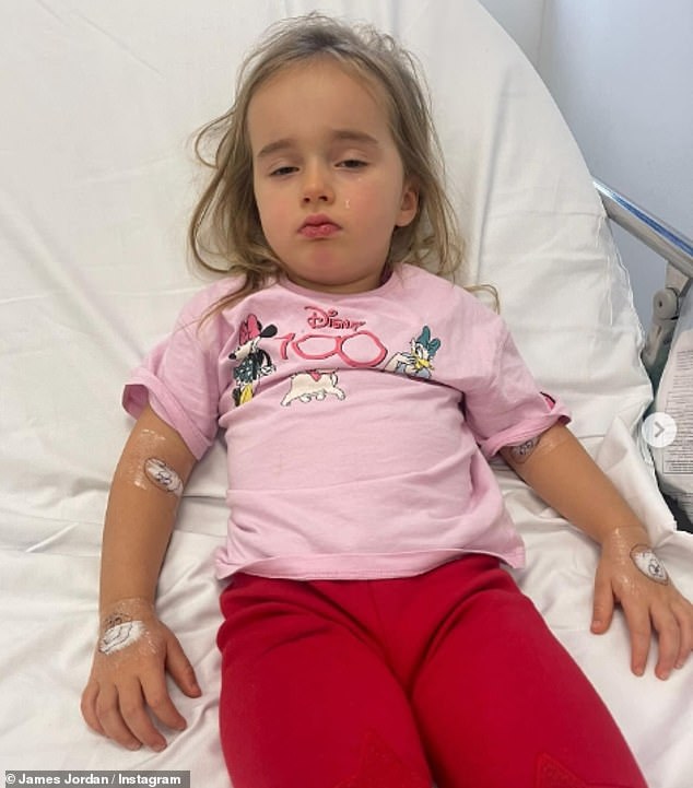 The three-year-old was taken to hospital after suffering an 'extremely high temperature' and remains under the care of a doctor, meaning the family will be forced to miss the BBC dance final