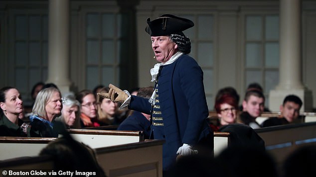 The live reenactment is scheduled to begin at Faneuil Hall at 4 p.m.  Although seating tickets are sold out, people can still gather outside and watch screenings of what's happening inside