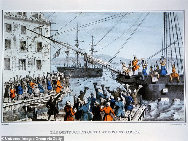 In 1773, the revolutionaries had dumped approximately 92,000 pounds of tea worth nearly $2 million into the murky waters of Boston Harbor.