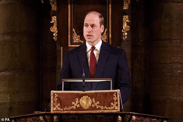 Prince of Wales reads Luke 2:1-7 during the Together At Christmas service in Westminster Abbey