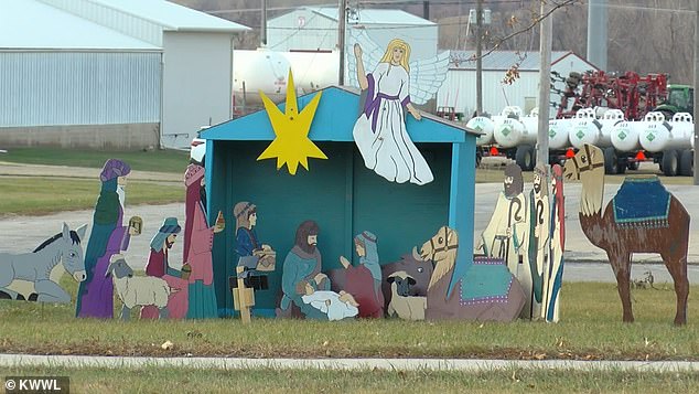 The nativity scene has been in front of the fire station during the holidays for the past 15 years, but the display was removed after the city received a complaint