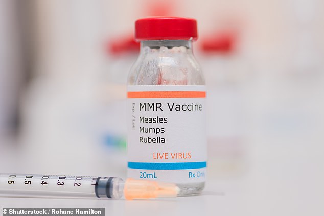 NHS advice is that all children should have received a dose of the MMR vaccine before the age of one (stock image)