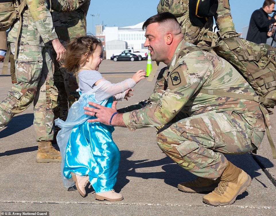 Dad and daughter are finally reunited after ten months