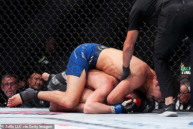 Thompson was ultimately defeated in the second round after submitting to a rear-naked choke