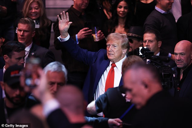 Trump received a warm welcome from the crowd in Vegas, with some chants of 