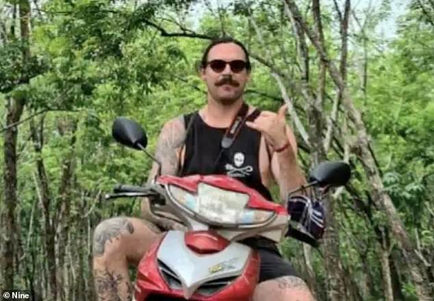 Since his tragic death, a creepy photo of Mr Semmens riding a motorcycle has emerged