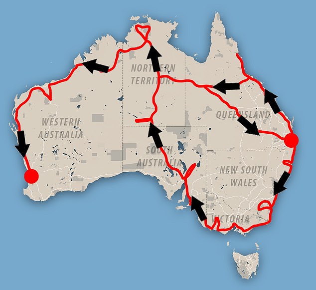 Starting in Brisbane, Cass made his way through Victoria to South Australia.  She then drove into the Northern Territory before returning via Queensland for a quick visit home.  She made her way north and then northwest, returning to the Northern Territory and Western Australia