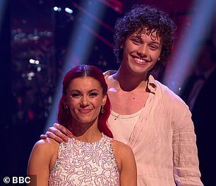 Fellow finalists Bobby Brazier and Dianne Buswell (pictured) and Layton Williams and Nikita Kuzmin watched as Ellie took the crown