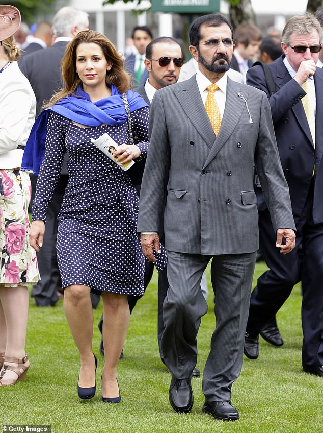 Sheikh Mohammed with his ex-wife, Princess Haya bint al-Hussein, to whom he was ordered to pay £554 million in Britain's biggest divorce settlement