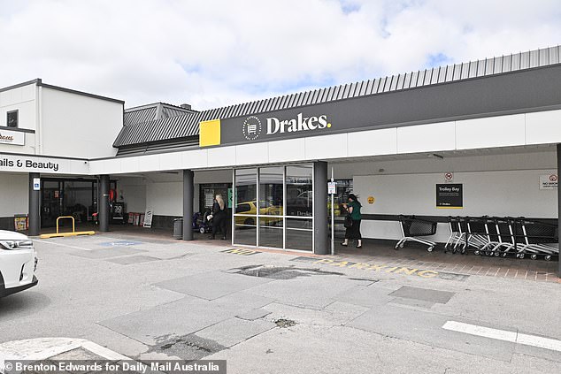 The couple are then said to have gone to a shopping center about 100 meters away, where more supplies were stolen from Drake's supermarket (pictured)