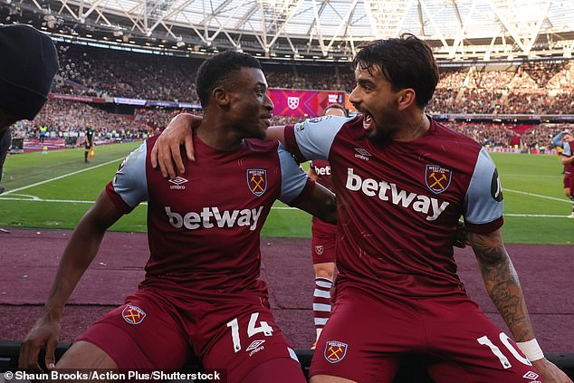 Lucas Paqueta scored both of West Ham's goals in the first half, with winger Kudus scoring nine goals