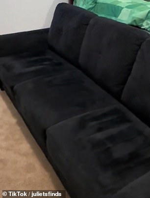 She told her 171,000 followers: 'The sofa alone for my son's room is amazing'