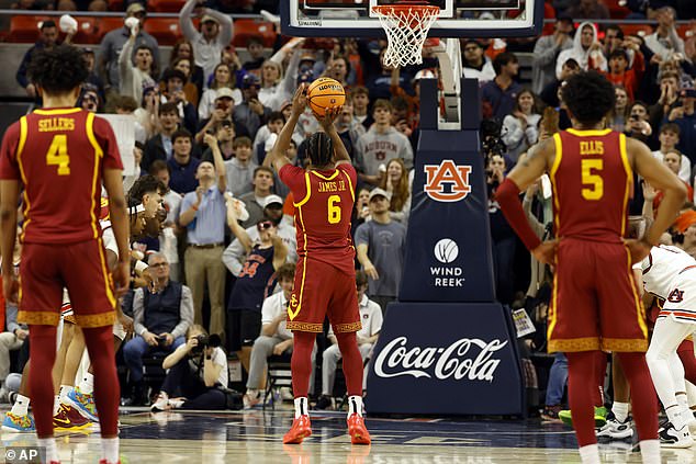 James was 1-for-4 from the field and 0-2 from three, but made three of his four free throws