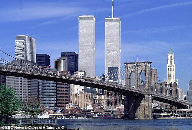 The World Trade Center was an idea for decades that eventually became a design of two 110-story towers in the 1960s.  The 16-hectare 'superblock' with its own zip code, built for the Port Authorities of New York and New Jersey, would have seven buildings