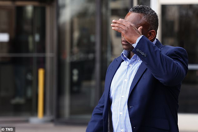 Veteran Chicago police officer Craig Lancaster leaves after his arraignment at the Leighton Courthouse in Chicago, Thursday, November 16, 2023