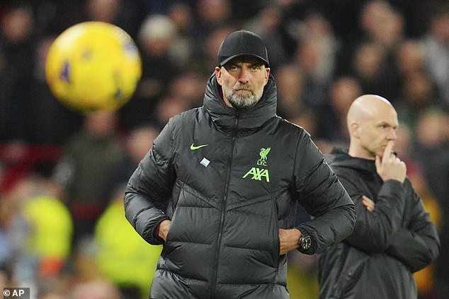 Jurgen Klopp's side were prevented from moving to the top of the Premier League standings