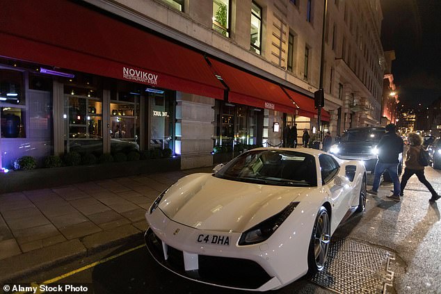 Tom, who is worth £500million, spent £500 dinner on lobster and sushi for the couple (Novikov restaurant pictured)