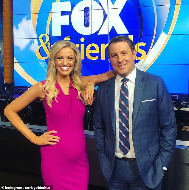 The 37-year-old New Jersey native greets American households every weekday at 5 a.m. with her Fox and Friends First co-host Todd Piro (pictured together)