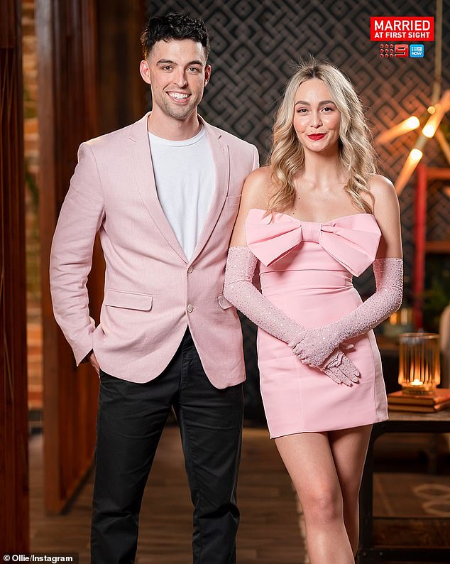 Ollie and Tahnee (right), who first fell in love on Channel Nine's matchmaking show, confirmed their split on Wednesday