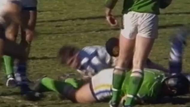 He was known for this monstrous tackle on Raiders hardman Dean Lance that earned White his reputation and earned him the nickname 'Killer'.