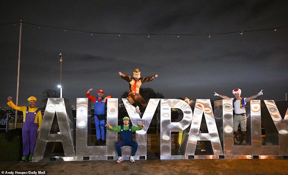 A large Ally Pally sign outside proved to be the perfect spot for spectators to gather and take a series of photos