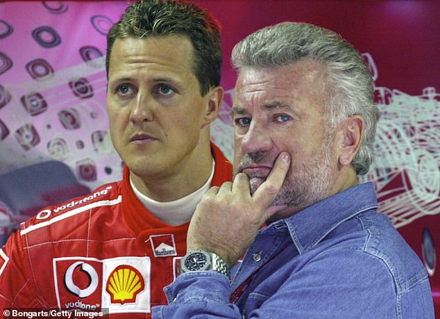 Weber (right) was Schumacher's manager until 2012, a year before the Formula 1 icon (left) suffered a life-threatening head injury while skiing on holiday in the French resort of Meribel