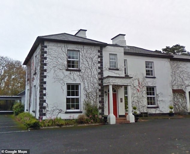 A Google image of the Ross Lake House Hotel, in Rosscahill, Co.Galway.  The fire broke out at the back of the hotel