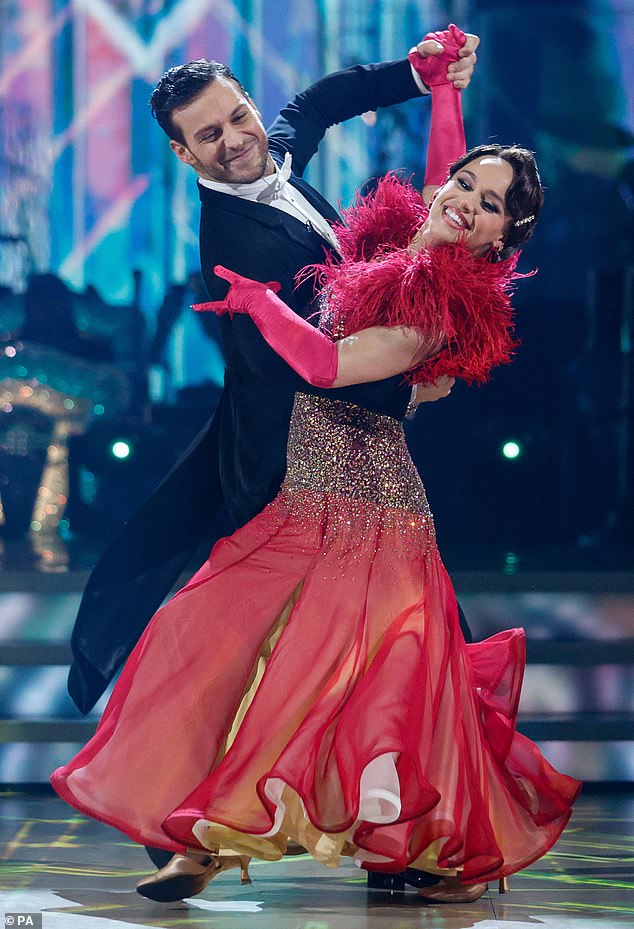 The pair impressed during the final after performing the Pasa Doble, show dance and finally the American Smooth (pictured)