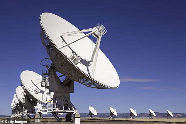 The SETI Institute uses radar arrays like the Very Large Array Radio Telescope in New Mexico to try to look for communications from extraterrestrials.
