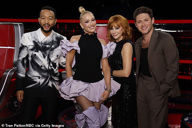 Stefani – whose team won the 19th season – is currently coaching the 24th season of the singing competition The Voice, which concludes this Monday and Tuesday on NBC (pictured December 11)