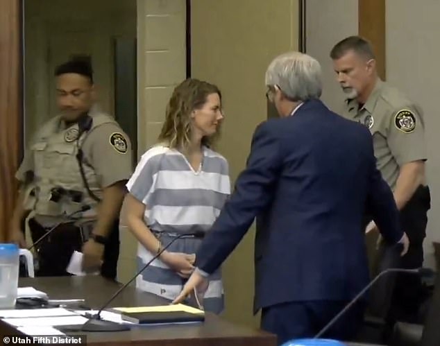 Franke smiled at her attorney and corrections staff as she entered court Monday