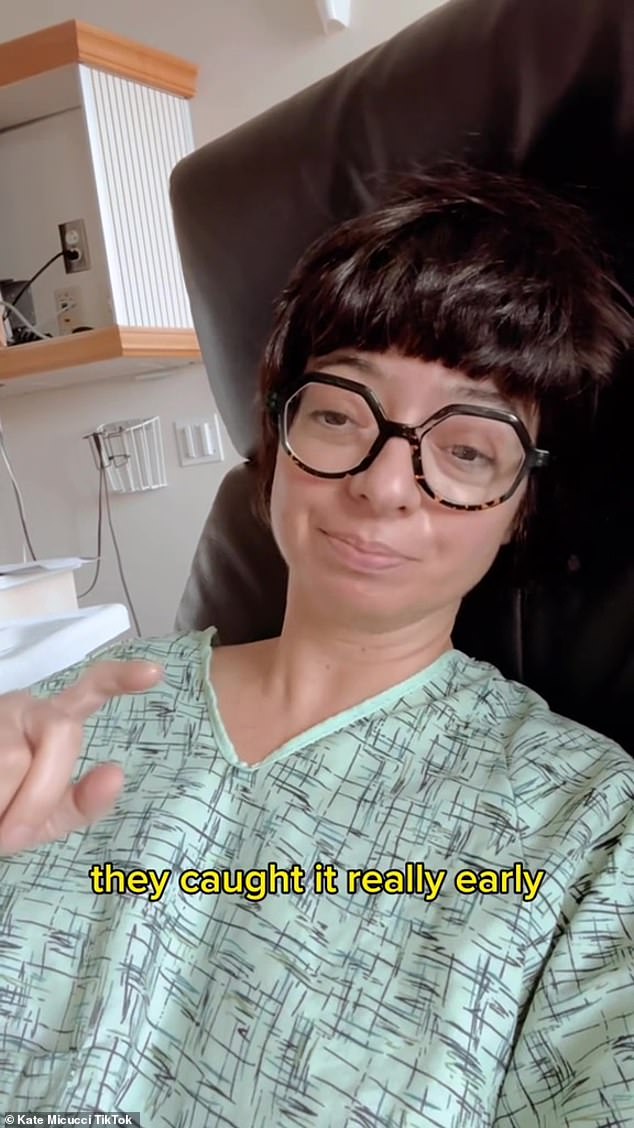 “It's really weird because I've never smoked a cigarette in my life, so uh, you know, it was a surprise.  But I also think it's happening and so the best news is that they caught it early, they got it out there, I'm fine.”