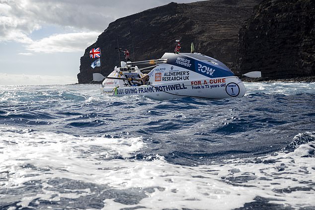 Rothwell was disturbed by waves this morning, sending the pensioner into the water