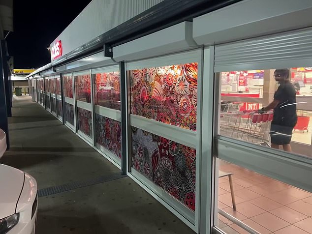 Coles Alice Springs installed new steel roller doors (above) last week to help prevent burglaries